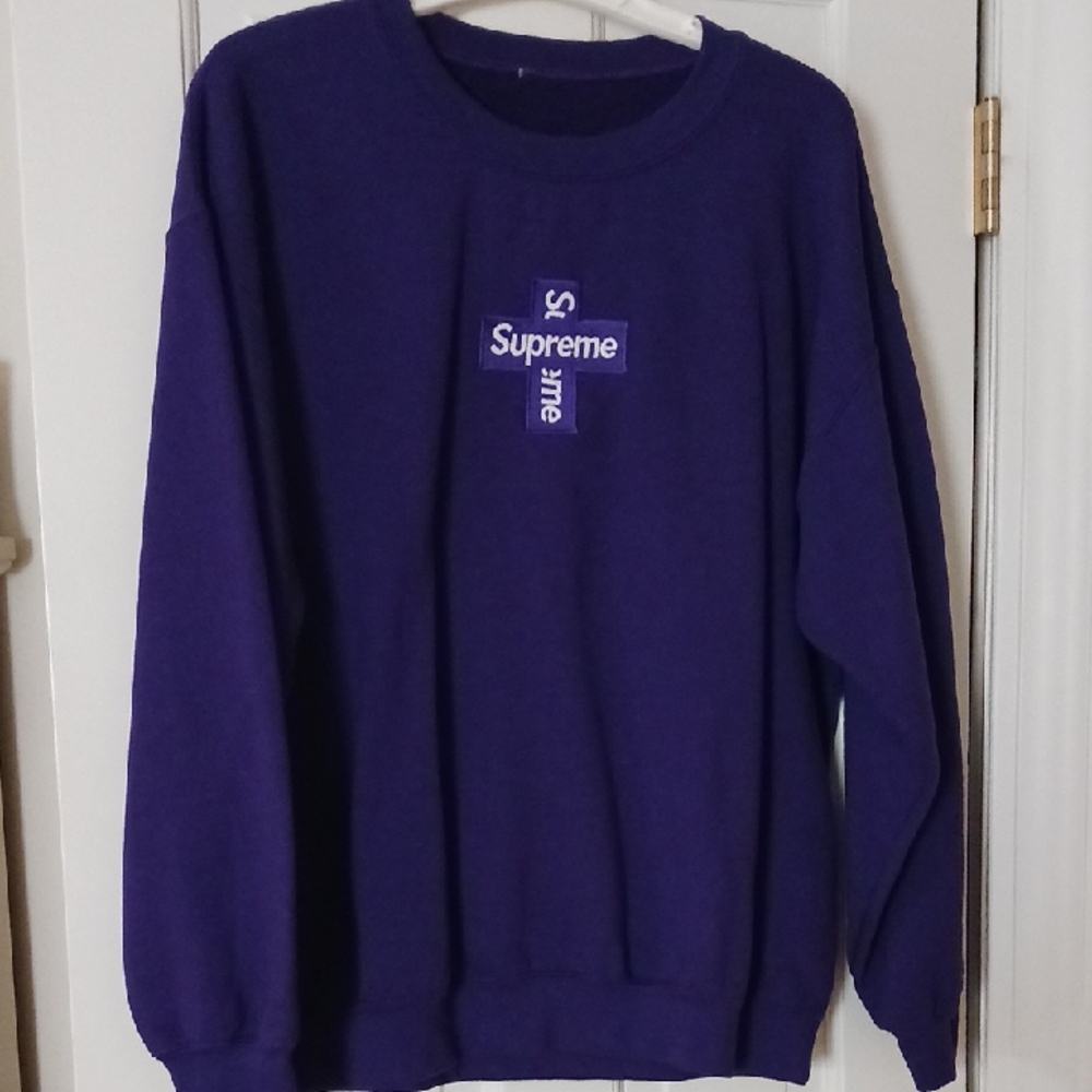 Supreme Deep Purple Crewneck Sweater